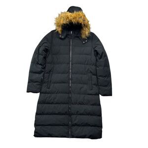 Createmo US Women's Size Large Long Winter Faux Fur Puffer Coat